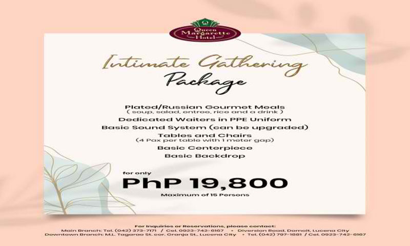 Intimate Gathering Package